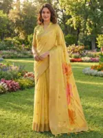Ast Pankhudi Soft Linen Cotton Festival Saree Collection - Image 3