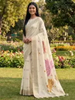 Ast Pankhudi Soft Linen Cotton Festival Saree Collection - Image 4
