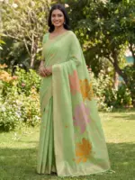 Ast Pankhudi Soft Linen Cotton Festival Saree Collection - Image 6