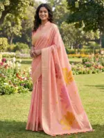 Ast Pankhudi Soft Linen Cotton Festival Saree Collection - Image 7