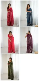 Bt 3149 Georgette Foil Printed Saree Collection - Image 6