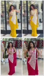 Bt 7141 Faux Georgette Ready to Wear Stylish Sareee - Image 2