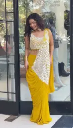 Bt 7141 Faux Georgette Ready to Wear Stylish Sareee - Image 4