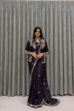 Bt 7142 Crep Satin Ready to Wear Saree with Koti Collection - Image 4