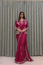 Bt 7142 Crep Satin Ready to Wear Saree with Koti Collection - Image 6