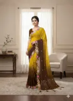 Ds 716 Multi Colour Sequence Embroidery Georgette Saree Collection - Image 4