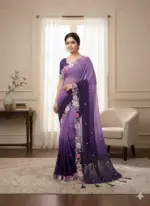 Ds 716 Multi Colour Sequence Embroidery Georgette Saree Collection - Image 5