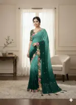 Ds 716 Multi Colour Sequence Embroidery Georgette Saree Collection - Image 6