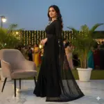 Ds 730 Black Beeds Grand Party Wear Saree Collection - Image 3