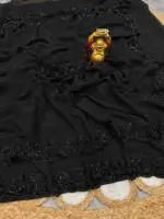 Ds 730 Black Beeds Grand Party Wear Saree Collection - Image 4