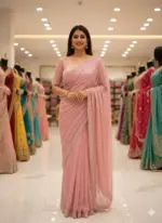 Ds 745 Soft Net with Sequence and Beads Work Embroidered Designer Saree Collection