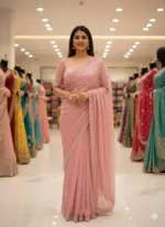 Ds 745 Soft Net with Sequence and Beads Work Embroidered Designer Saree Collection - Image 2