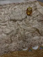 Ds Beed 07 Gold Beeds Sequence Wedding Wear Saree - Image 2