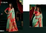 Gobuni Seerat Tissue Paithani with Lotus Zari Border Saree Collection - Image 13