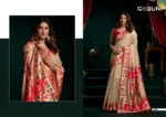 Gobuni Seerat Tissue Paithani with Lotus Zari Border Saree Collection - Image 7