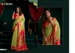 Gobuni Seerat Tissue Paithani with Lotus Zari Border Saree Collection - Image 8