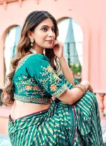 Kashvi Saraswati Dull Moss Brasso with Work Saree Collection - Image 10