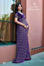 Kashvi Saraswati Dull Moss Brasso with Work Saree Collection - Image 11