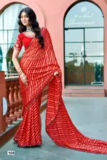 Kashvi Saraswati Dull Moss Brasso with Work Saree Collection - Image 8