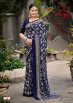 Kashvi Shabnam Vol 21 Dull Moss Foil Printed Fancy Saree Collection - Image 10