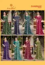 Kashvi Shabnam Vol 21 Dull Moss Foil Printed Fancy Saree Collection - Image 7