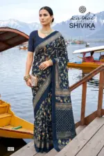 Kashvi Shivika Vol 1 Black Moss Foil Print Casual Wear Saree Collection - Image 10
