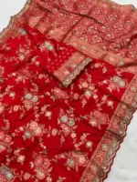 Kc 208 Soft Flowing Pure Dola Silk Wedding Wear Saree Collection