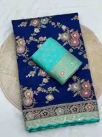 Kc 208 Soft Flowing Pure Dola Silk Wedding Wear Saree Collection - Image 7