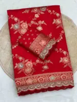 Kc 208 Soft Flowing Pure Dola Silk Wedding Wear Saree Collection - Image 8