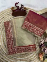 Kc 2083 Soft Twil Net Sequance Designer Saree - Image 2