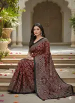 Kc 2087 Soft Crepe Silk Mirror Worked Beautiful Saree Collection - Image 7