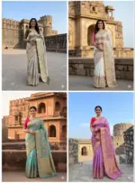 Kc 209 Soft Flowing Pure Dola Silk Saree Collection - Image 6