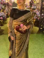 Kc 2092 Soft Twill Beautiful Sequence Embroidery Worked Designer Saree Collection - Image 2