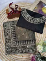 Kc 2092 Soft Twill Beautiful Sequence Embroidery Worked Designer Saree Collection - Image 6