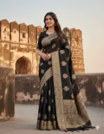 Kc 210 Soft Flowing Pure Dola Silk Saree Festival Collection - Image 2