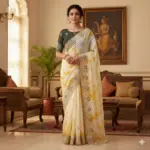 Kc 873 Premium Gold Crush Embroidery Saree Collection - Image 5