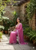 Kc 881 Pixel Crush with Cutdana Worked Party Wear Saree Collection