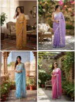 Kc 881 Pixel Crush with Cutdana Worked Party Wear Saree Collection - Image 6