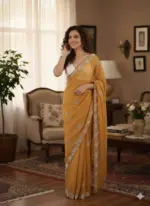 Kc 881 Pixel Crush with Cutdana Worked Party Wear Saree Collection - Image 9