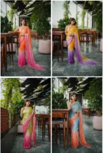Kc 944 Space Silk Dual Shade Beeds Worked Designer Saree Collection - Image 6