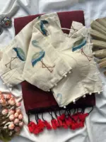 Khadi Vol 4 Khadi Cotton with Work Saree and Blouse with Work Collection - Image 12