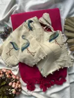 Khadi Vol 4 Khadi Cotton with Work Saree and Blouse with Work Collection - Image 2