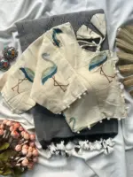 Khadi Vol 4 Khadi Cotton with Work Saree and Blouse with Work Collection - Image 3