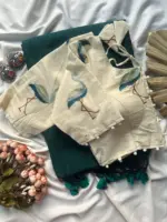 Khadi Vol 4 Khadi Cotton with Work Saree and Blouse with Work Collection - Image 5