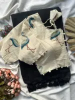 Khadi Vol 4 Khadi Cotton with Work Saree and Blouse with Work Collection - Image 9