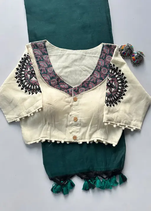 Khadi Vol 5 Cotton Saree with Apllic Blouse Design Collection