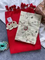 Khadi Vol 6 Cotton Saree with Blouse Embroidery Work Collection - Image 14