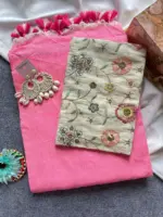 Khadi Vol 6 Cotton Saree with Blouse Embroidery Work Collection - Image 5