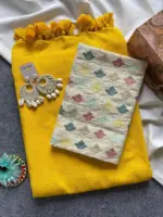 Khadi Vol 6 Cotton Saree with Blouse Embroidery Work Collection - Image 6