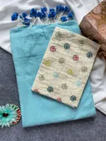 Khadi Vol 6 Cotton Saree with Blouse Embroidery Work Collection - Image 7